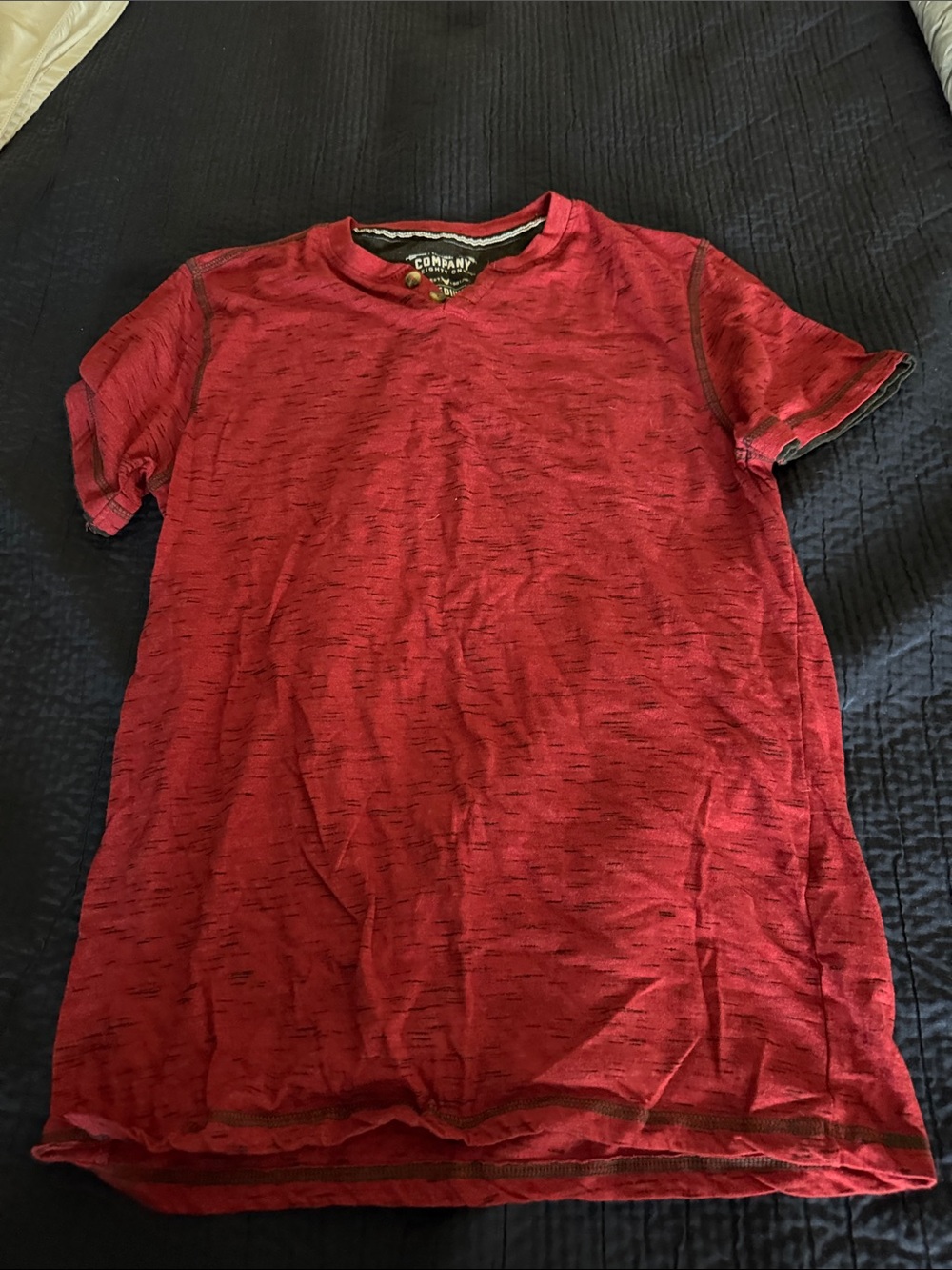 Casual Red Short Sleeve Men’s Tee - Company Brand